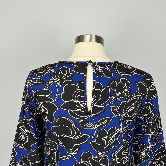 Ottod’Ame Womens Blue Floral Mini Shift Dress Stretch made in Italy size 6 - Picture 9 of 14